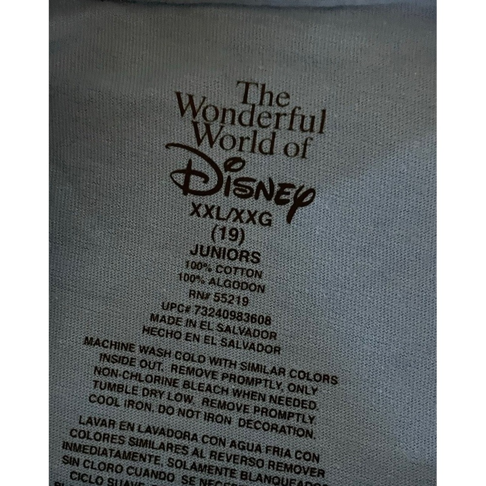 Walt Disney MICKEY MOUSE Tshirt Blue Junior‎ Size XXL 19 Wonderful World Disney - Picture 3 of 6